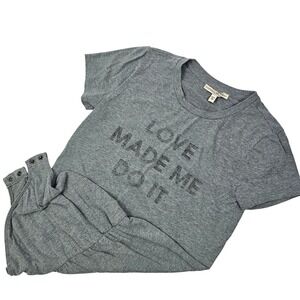 Express One Eleven Women's‎ XS Body Contour Stretch Bodysuit Gray SS Crew Neck